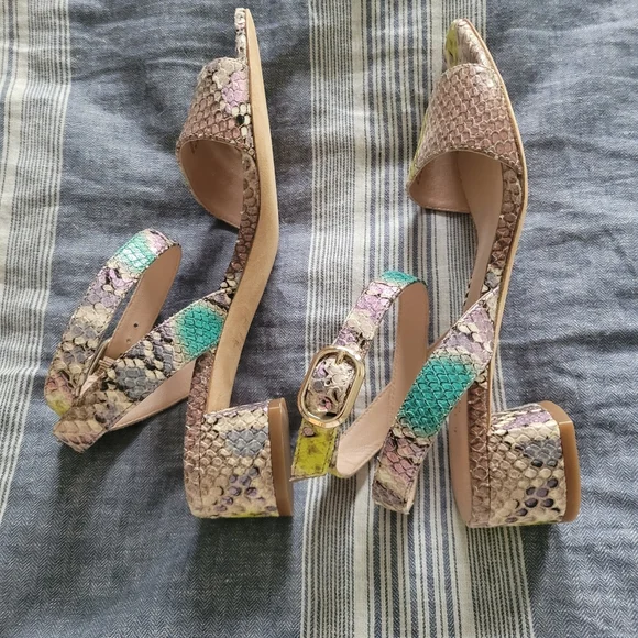 Authentic Kate Spade Faux Crocodile Sandals. Sz 5.5B - Picture 4 of 5